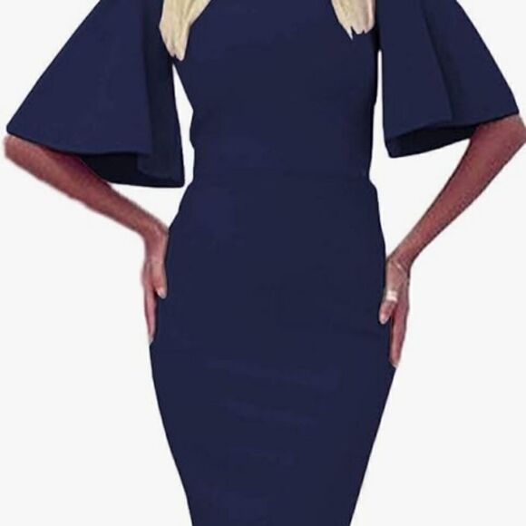 1950's Vintage Bodycon Pencil Dress medium NWT w jacket - Picture 2 of 16